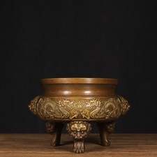 Antica stufa doppio drago in