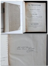 Giuseppe Verdi Il Trovatore partitura spartito canto piano autografato da Bodro