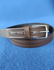 Cintura Uomo Vero Cuoio Made In Italy 3,5 cm Testa Moro resistente