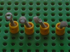 4 x LEGO Yellow Engine Piston