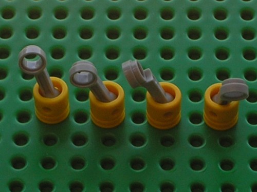 Lego yellow engine piston - yellow,