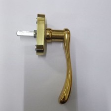 MANIGLIA CREMONESE OTTONE LUCIDO PER VETRINE MOV. DK CAL 5304