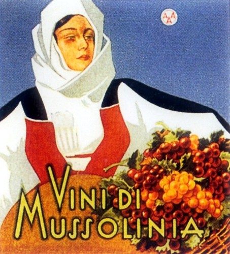 Poster vini mussolinia - poster, di