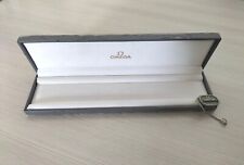 1980s RARE LONG OMEGA SPEEDMASTER CHRONOGRAPH WATCH BOX UHRENBOX SCATOLA + Tag