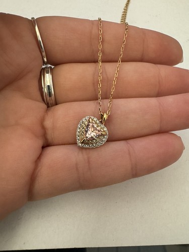 Collana cuore rosa - cuore, swarovski