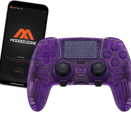 Controller clear purple edge - clear,