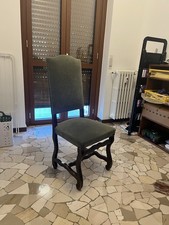 Sedia Antica Velluto Verde E