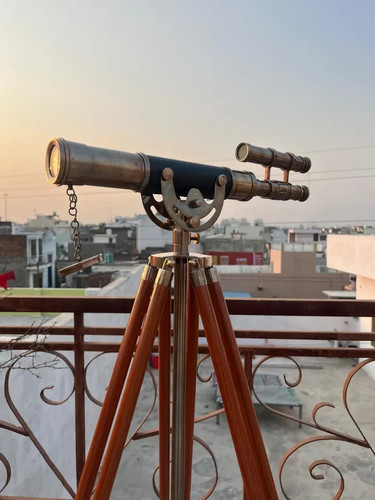Telescopio vintage ottone - vintage, in