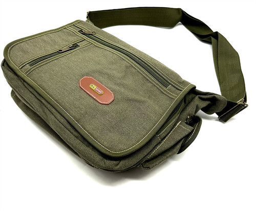Borsa tela verde caccia - verde, da