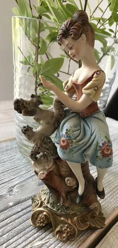Statuina bambina cane - statuina,