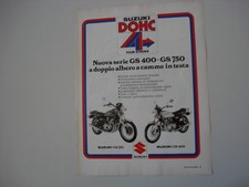 advertising Pubblicità 1977 MOTO SUZUKI GS 750 / GS 400
