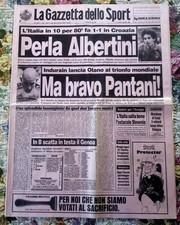 Gazzetta dello Sport 9 10 ottobre 1995 CROAZIA ITALIA 1-1 OLANO MONDIALE BIAGGI
