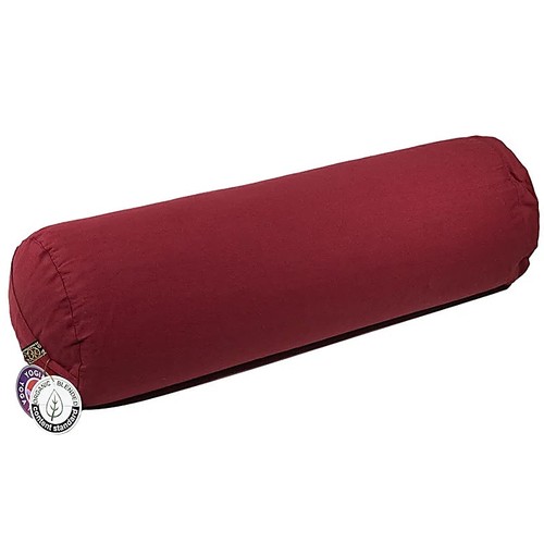 Bolster yoga bordeaux cuscino - bordeaux,