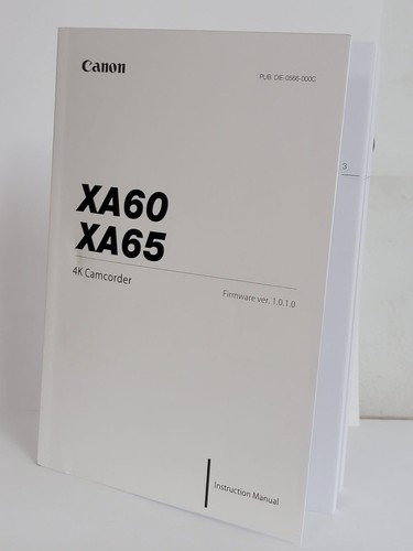 Canon xa60 manuale istruzioni - xa60,