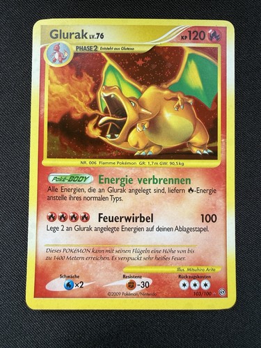 Carte pokemon glurak stf - glurak, lv.76