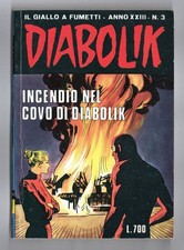 FUMETTO DIABOLIK INEDITO ANNO XXIII N°3 INCENDIO NEL COVO DI DIABOLIK 1984