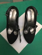 Scarpe Tacco alto Donna Décolleté Taglia 38 Nero Camoscio elegante,vedi Foto