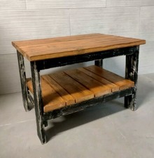 Christian Zak - Tavolino Da Salotto Basso in Legno Nero Stile Industrial Chic