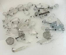 Pomelli vetro vintage estraibili e cristalli lampadario combinazione lotto 3 libbre