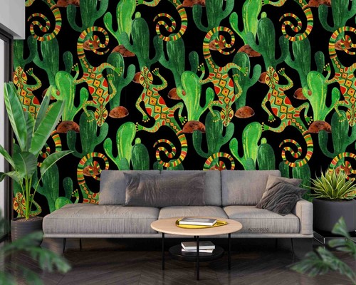 Carta parati gecko plant - da,
