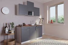 Cucina Mini Cucina Singlekueche Cucinino Bianco Grigio Luis 150 CM