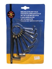 SET 8 CHIAVI A BRUGOLA ESAGONALI BRUGOLE FERRAMENTA BRICOLAGE FAI DA TE