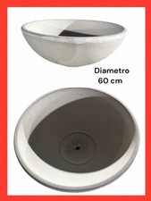 Vaso Ciotola Fioriera Da Giardino Per Esterno In Cemento E Polvere Di Marmo