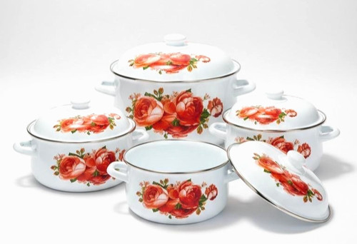 Set pezzi pentola smaltata - pentola,