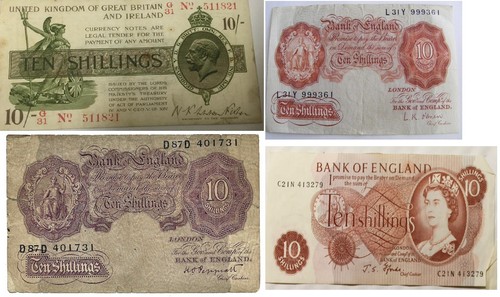 Banconote inglesi dieci - banconote,
