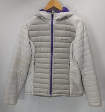 Piumino Quechua Decathlon grigio anatra X-Light puffer felpa con cappuccio donna taglia M