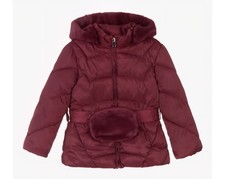 Cappotto bordeaux cintura bambina Mayoral età 4 giri £ 80 #S324