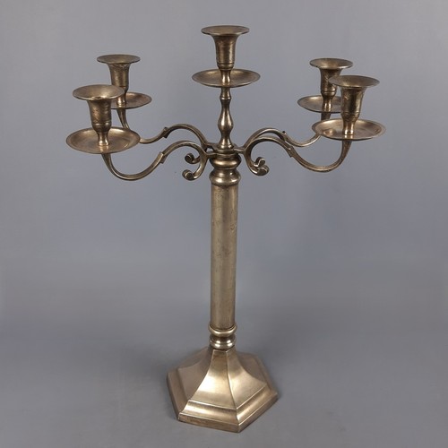 Candelabro metallo argentato - candelabro,