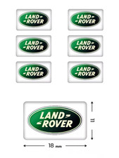 Adesivi (stickers) per cellulari e auto. Logo Land Rover. 6 pezzi. 11x18 mm