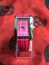 Orologio da polso donna TCM-rosa/pink/nuovo-pelle vera-batteria nuova! @@K