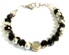 Bracciale tennis nero in