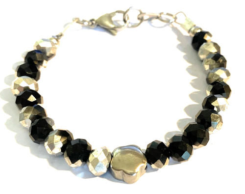 Bracciale tennis nero - , in