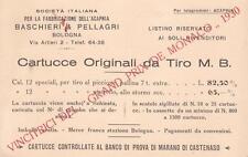 C1237) CASTENASO (BOLOGNA), BASCHIERI E PELLAGRI, CARTUCCE ORIGINALI M. B..