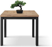 Tavolo Allungabile Giuliano, Rovere Rustico, Gambe Nere, Tavolo Cucina, Tavolo S