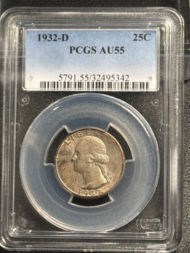 1932 washington quarter - d, pcgs