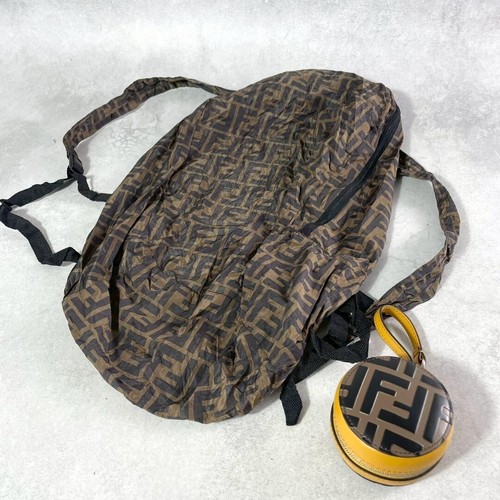 Fendi zucca zaino imballabile - zucca,