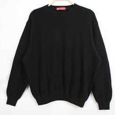 Maglione Riccardo Piacenza in puro cashmere colore nero taglia L girocollo