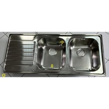  CON DIFETTI BLANCO DINAS 8 S 1328106 LAVELLO 2 VASCHE GOCCIOLATOIO A SINISTRA