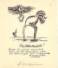 Michel FINGESTEN Erotic Ex Musicis CLICHE' signed in pencil Meussgeier n.814