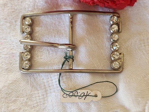 Fibbia cintura antica strass - fibbia,