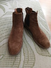 Stivali Chelsea John Lewis da uomo in camoscio marrone UK 9 UK - suola classica in pelle.