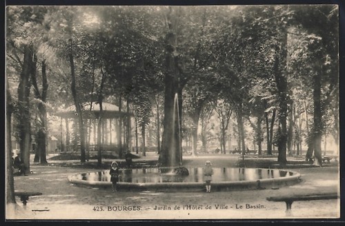 Cpa bourges jardin - bourges,, de