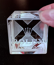 ROLEX Paperweight pure crystal