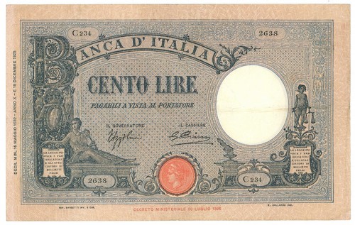 100 lire barbetti grande - barbetti, b
