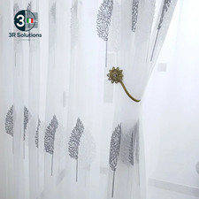 1PC White Tree Tulle Sheer
