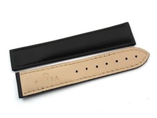 Omega Cuoio Gommato Watch Band Black 20/18mm Deployante Accessori Ricambi Top